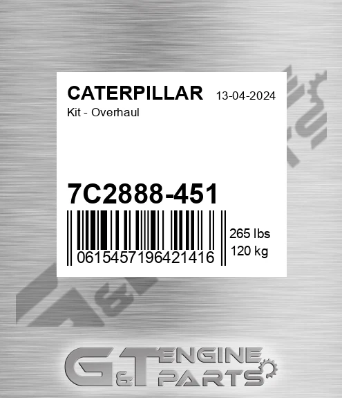 7C2888-451 Kit - Overhaul