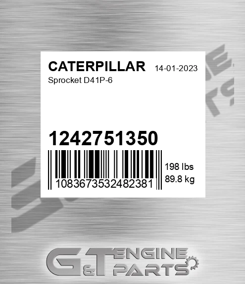 124-27-51350 Sprocket D41p-6 for CATERPILLAR