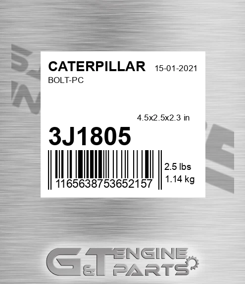 3J1805 Bolt-pc for CATERPILLAR