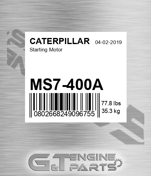 MS7-400A Starting Motor