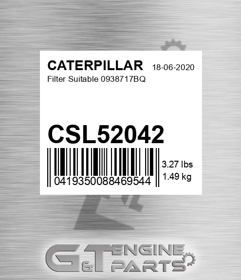 CSL52042 Filter Suitable 0938717bq