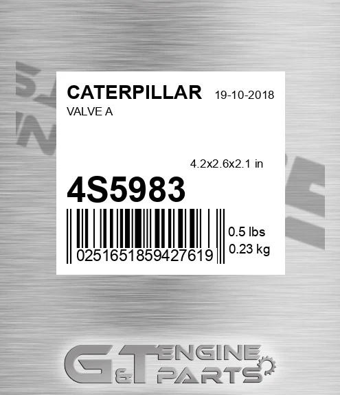 4S5983 Valve A for CATERPILLAR
