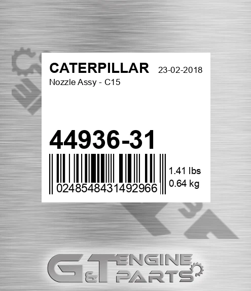 44936-31 Nozzle Assy - C15 for CATERPILLAR