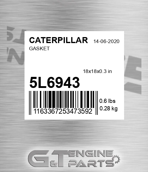 5L6943 Gasket for CATERPILLAR
