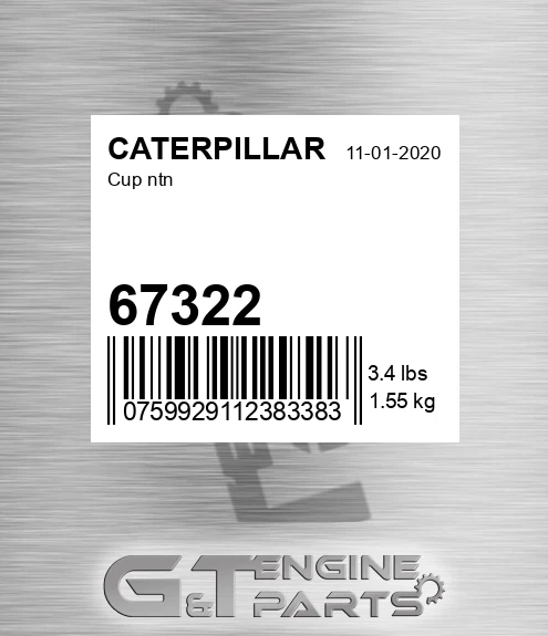 67322 Cup Ntn for CATERPILLAR