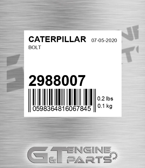 298-8007 Bolt for CATERPILLAR