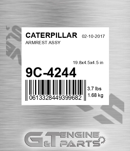 9C-4244 Armrest Assy for CATERPILLAR