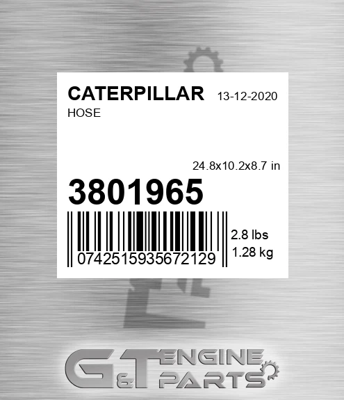 3801965 Hose for CATERPILLAR