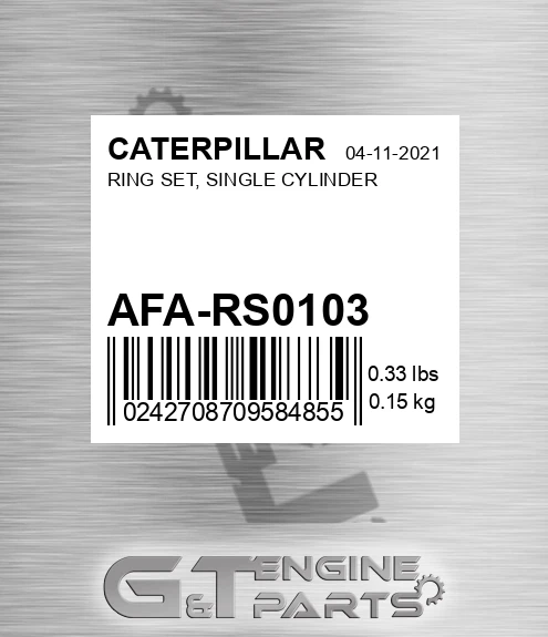 AFA-RS0103 Ring Set, Single Cylinder