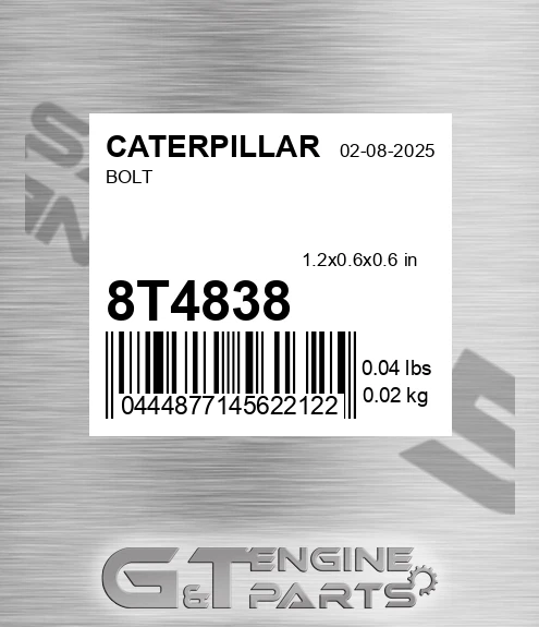 8T-4838 Bolt for CATERPILLAR