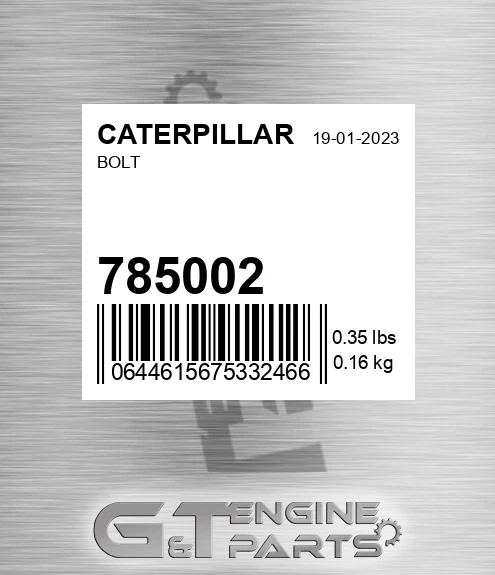 785002 CATERPILLAR Bolt