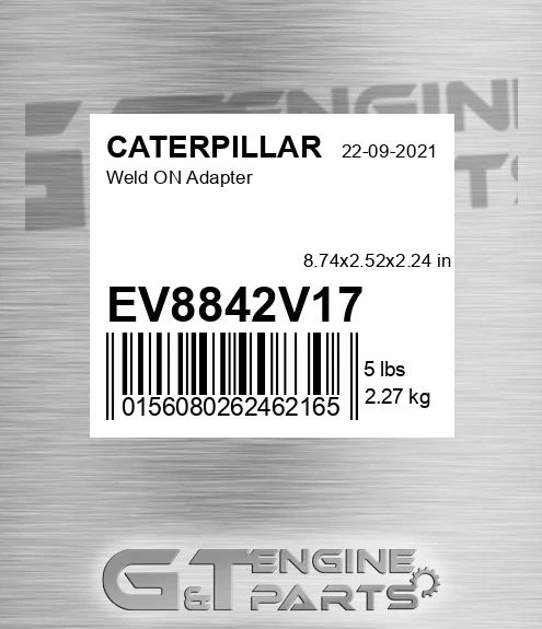 EV8842-V17 Weld On Adapter for CATERPILLAR