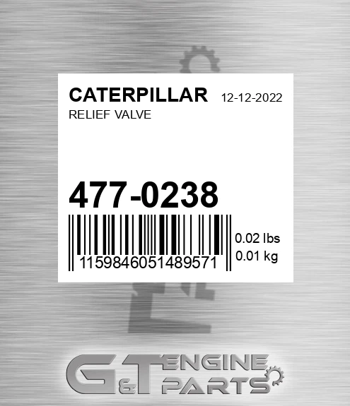 477-0238 Relief Valve