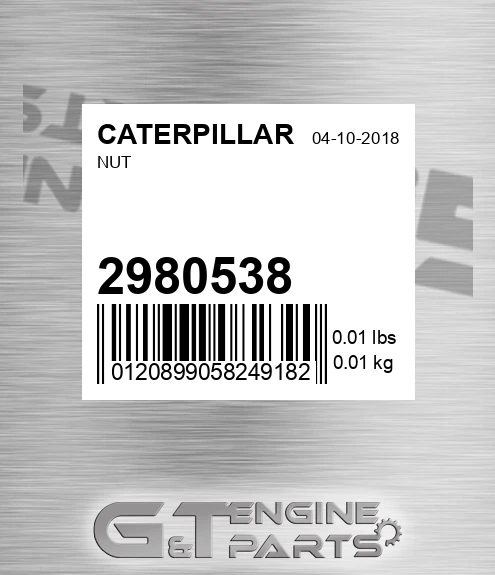298-0538 Nut for CATERPILLAR