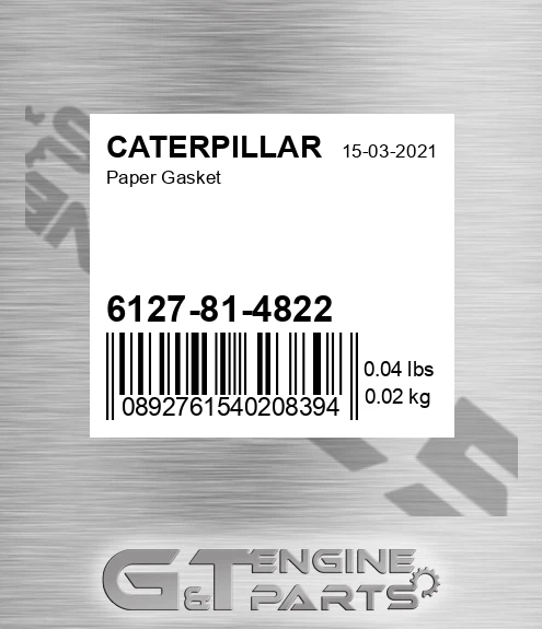 6127-81-4822 Paper Gasket for CATERPILLAR