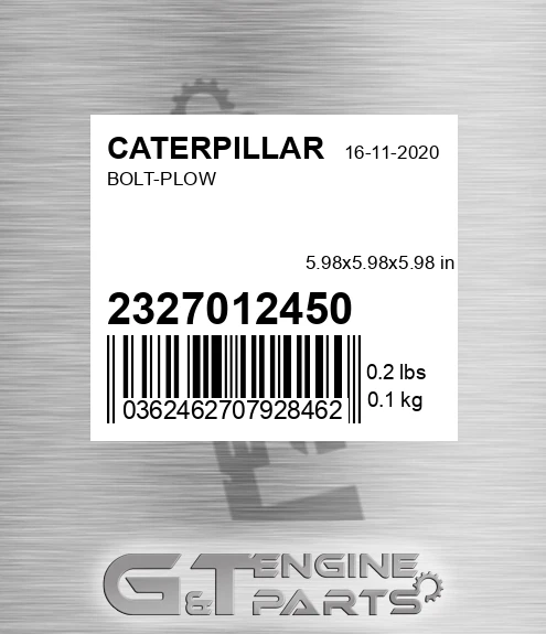 232-70-12450 Bolt-plow