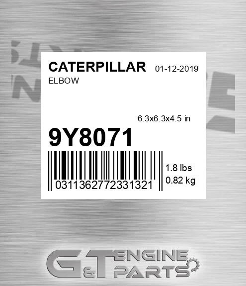 9Y8071 Elbow for CATERPILLAR