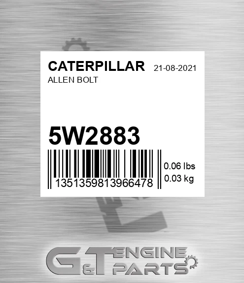 5W-2883 Allen Bolt for CATERPILLAR