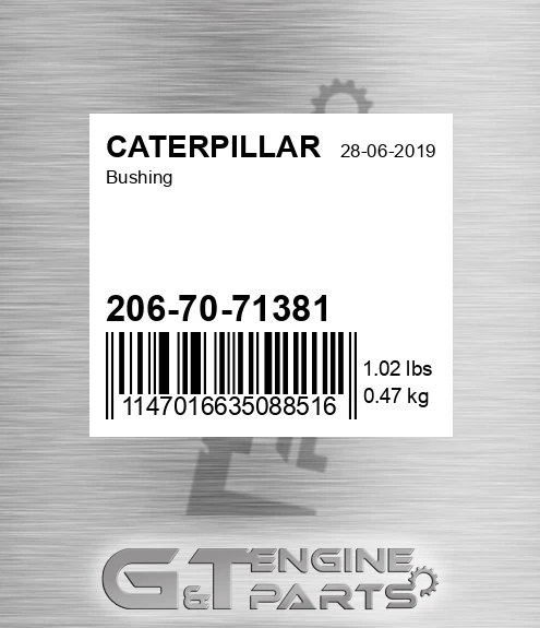 2067071381 Bushing for CATERPILLAR
