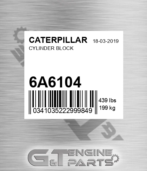 6A-6104 Cylinder Block for CATERPILLAR