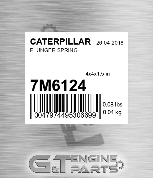 7M-6124 Plunger Spring for CATERPILLAR