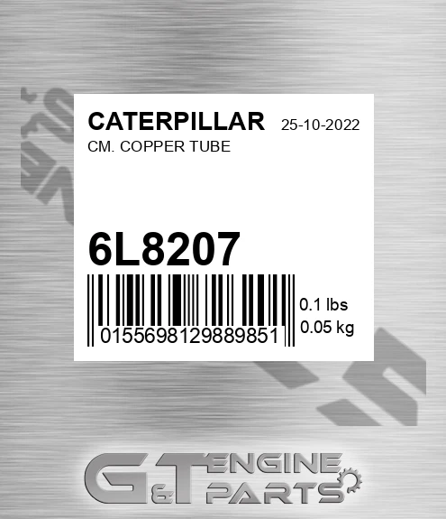 6L-8207 Cm. Copper Tube for CATERPILLAR