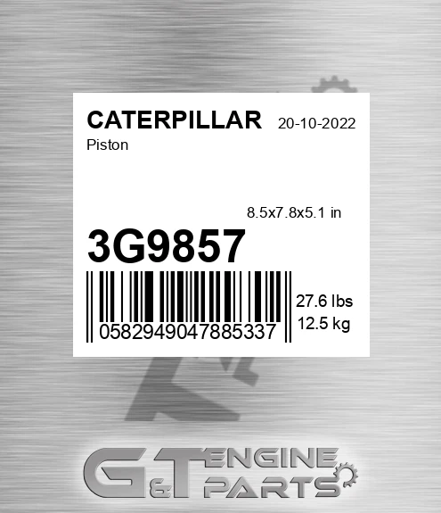 3G9857 Piston for CATERPILLAR