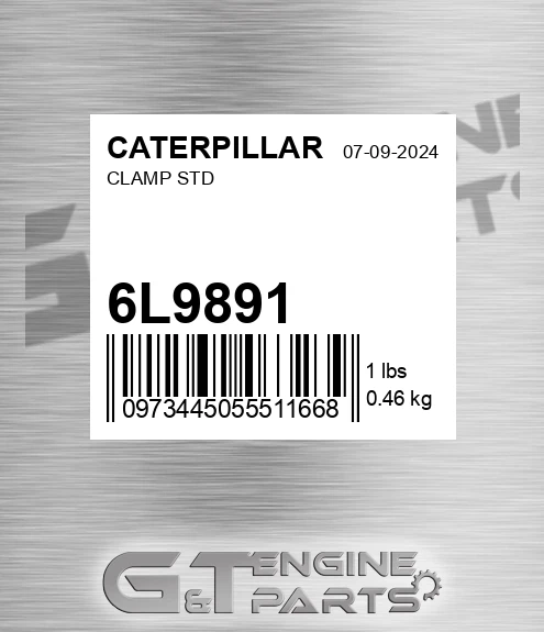6L-9891 Clamp Std for CATERPILLAR