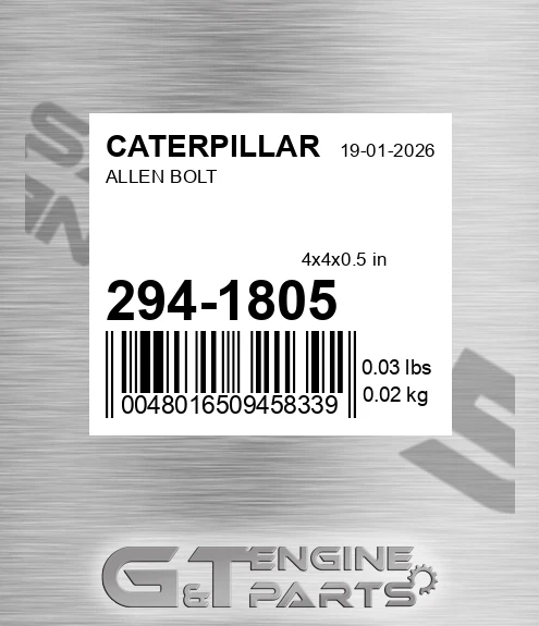294-1805 Allen Bolt for CATERPILLAR