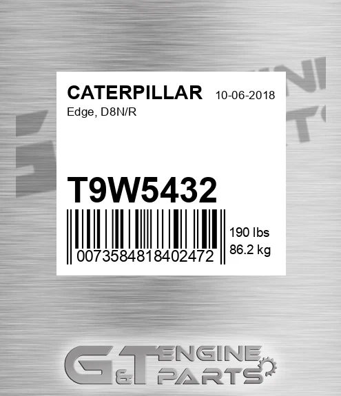 T9W5432 Edge, D8n/r for CATERPILLAR