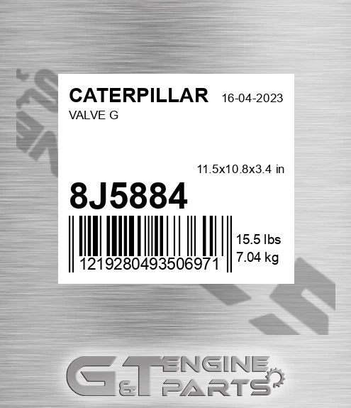 8J5884 Valve G