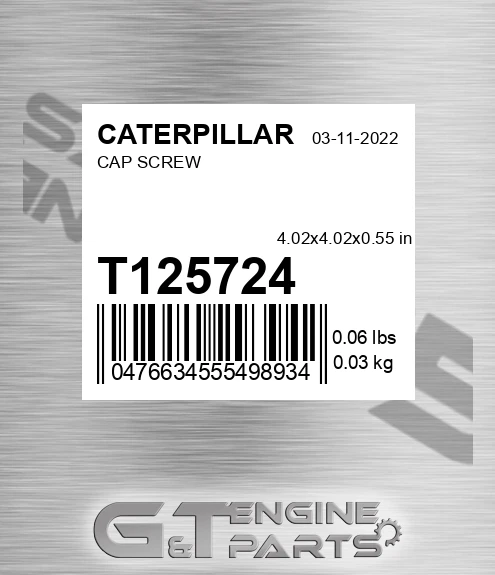 T125724 Cap Screw