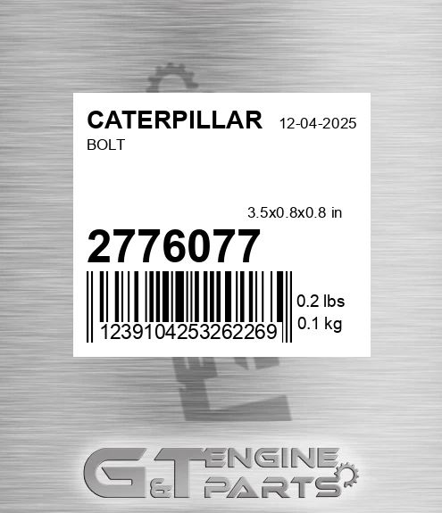 277-6077 Bolt for CATERPILLAR