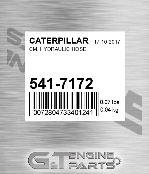 541-7172 Cm. Hydraulic Hose for CATERPILLAR