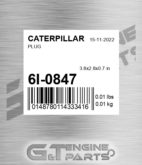 6I-0847 Plug
