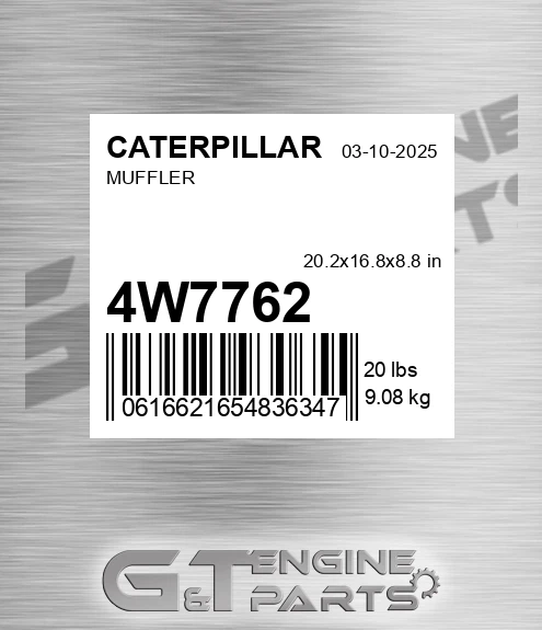 4W-7762 Muffler for CATERPILLAR
