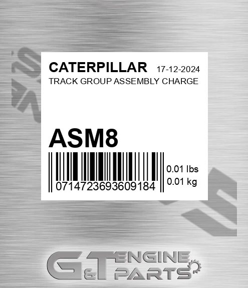 ASM8 CATERPILLAR Track Group Assembly Charge