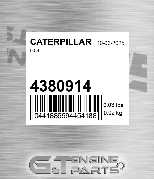 438-0914 Bolt for CATERPILLAR