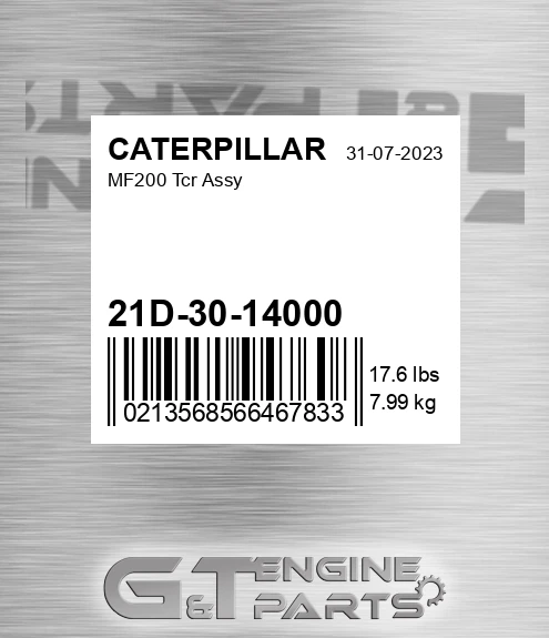 21D3014000 Mf200 Tcr Assy for CATERPILLAR