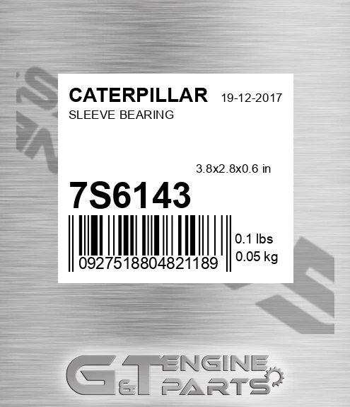 7S-6143 Sleeve Bearing for CATERPILLAR