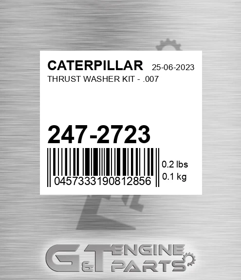 247-2723 Thrust Washer Kit - .007 for CATERPILLAR