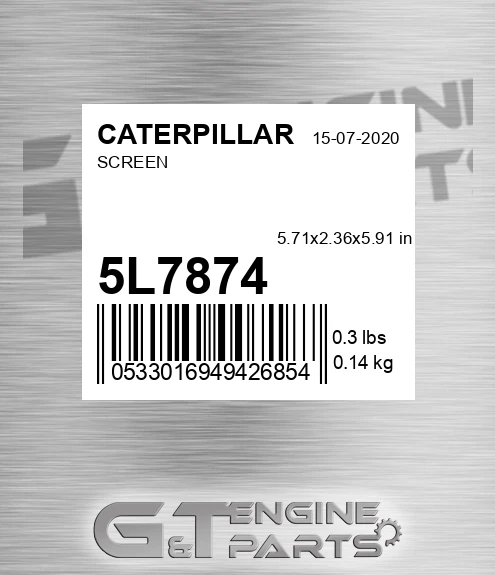 5L7874 Screen for CATERPILLAR