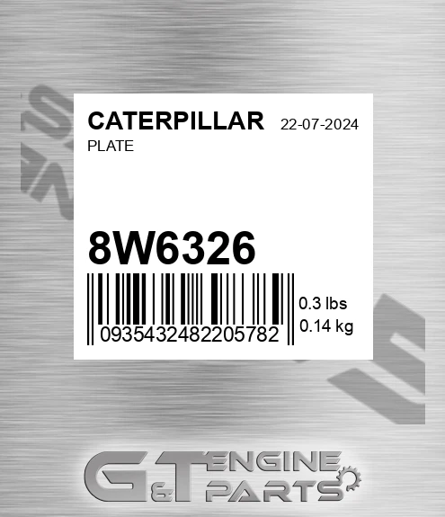8W6326 Plate