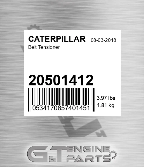 20501412 Belt Tensioner for CATERPILLAR