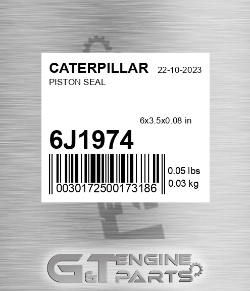 6J-1974 Piston Seal for CATERPILLAR