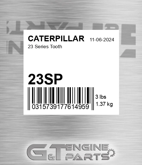 23SP CATERPILLAR 23 Series Tooth