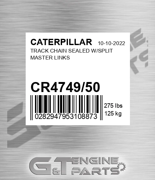 CR4749/50 Track Chain Sealed W/split Master Links for CATERPILLAR