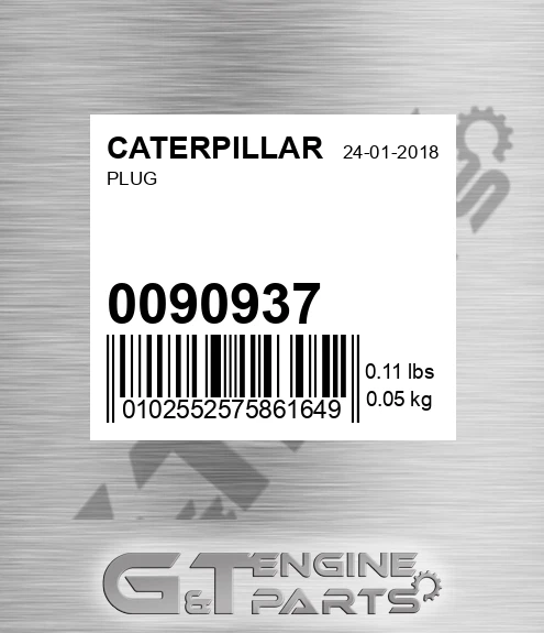 009-0937 Plug for CATERPILLAR