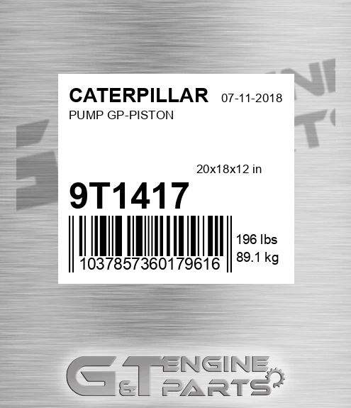 9T1417 Pump Gp for CATERPILLAR