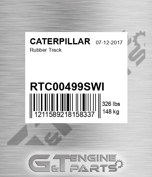 RTC00499SWI Rubber Track for CATERPILLAR